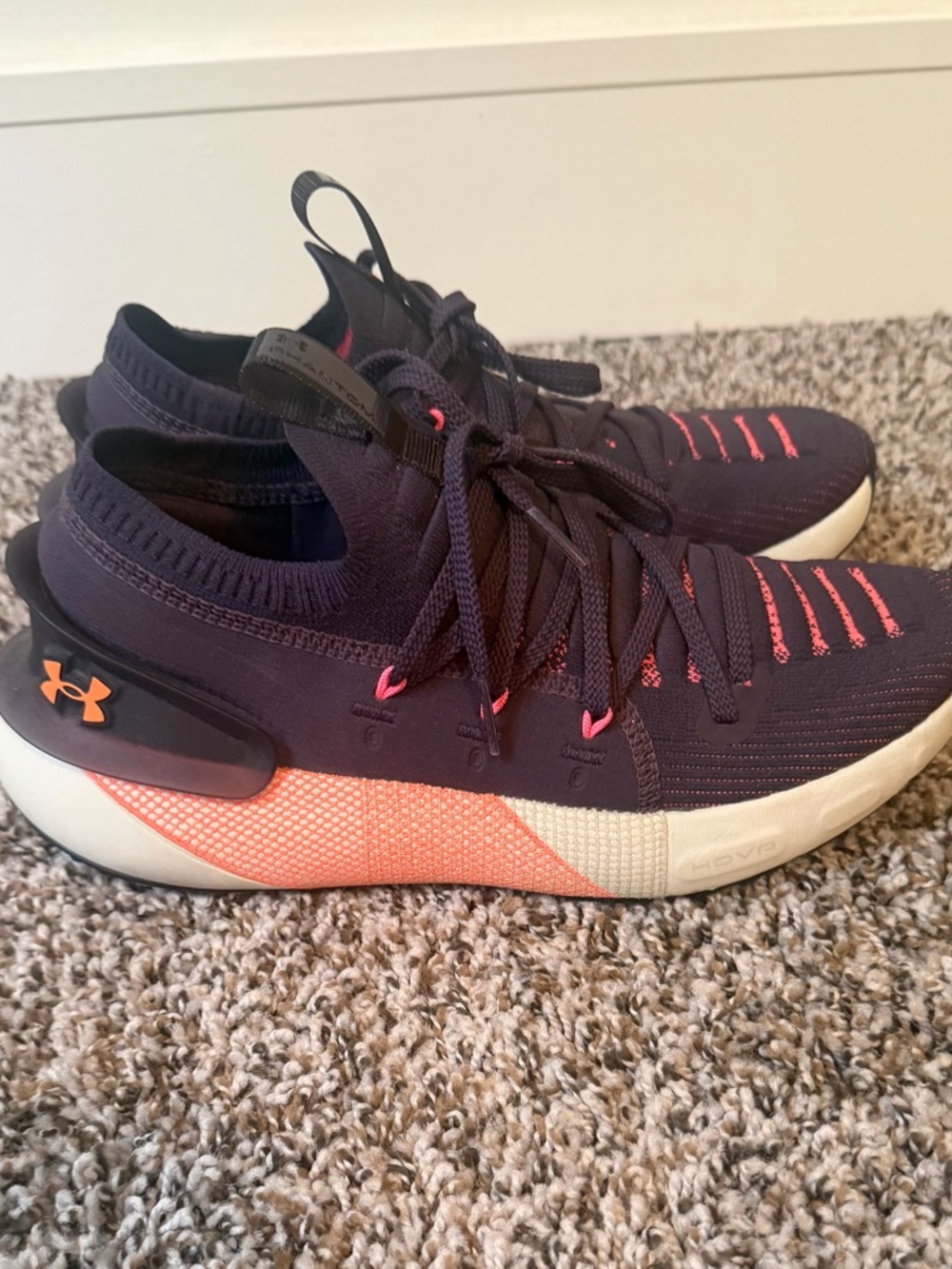 Under Armour Navy & Coral Knit HOVR Training Shoes